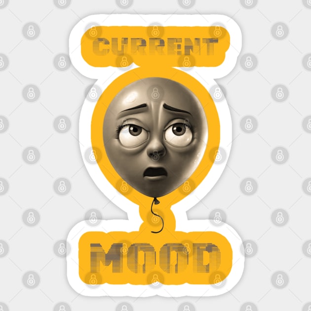 Current Mood Stunned Sticker by Cavaleyn Designs